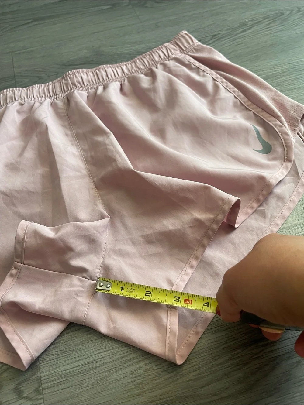 Nike women’s dri fit pink running shorts